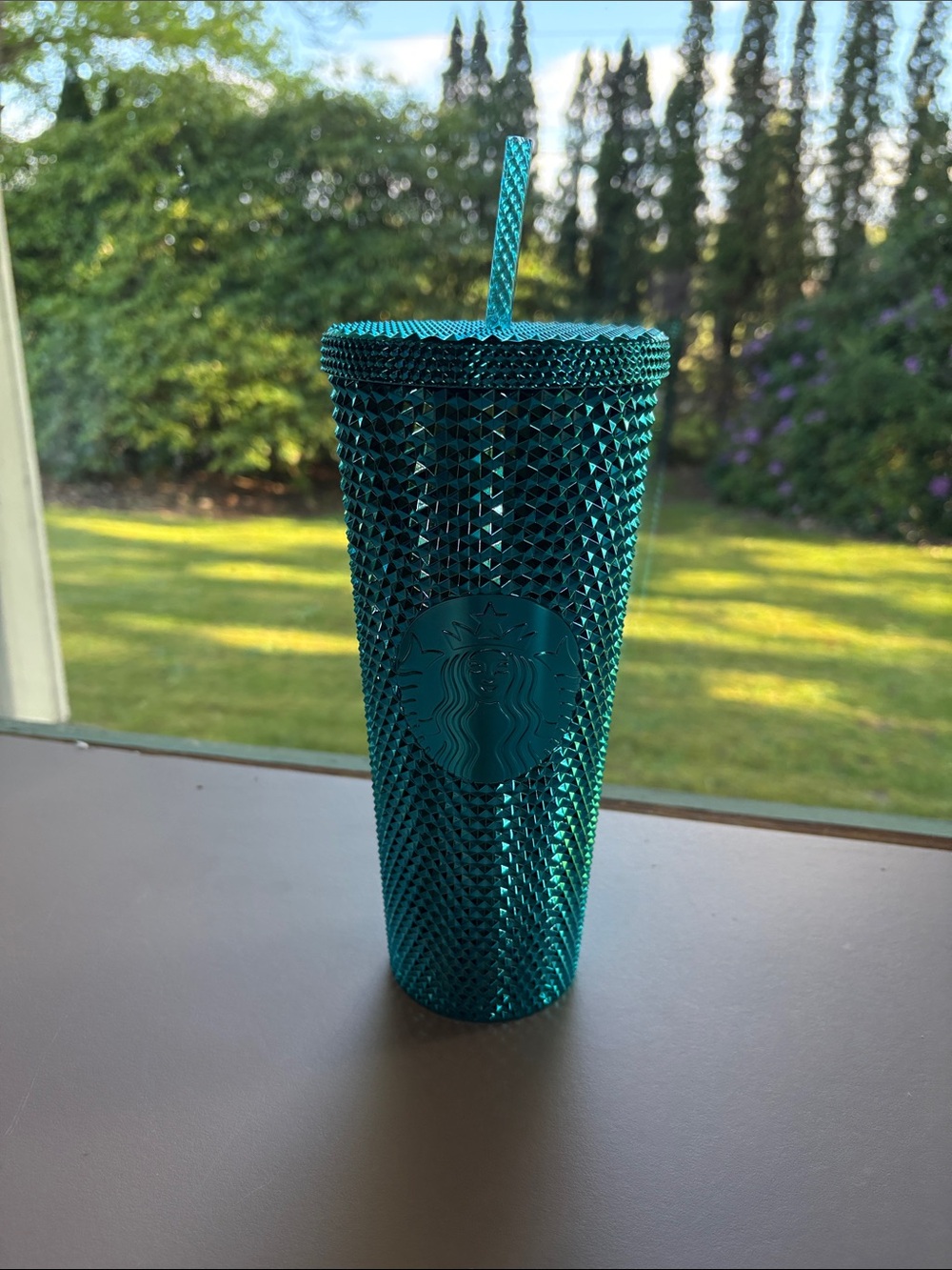 Starbucks Teal Studded Tumbler with Straw